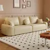 Sofá de cuero aceitado encerado estilo retro para rasguños de gato para salas de estar pequeñas, uso doméstico, lujo ligero, minimalista, alta gama, sofá de bloque de líneas rectas