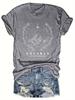 Amazon Europeo y Americano Comercio Exterior Transfronterizo Primavera y Verano Xinshan Estampado Cuello Redondo Holgado Manga Corta Camiseta Top Venta Directa de Fábrica