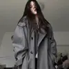 Casaco Trench Coat Longo Estilo Britânico Outerwear para Mulheres Altas Novidades Primavera/Outono 2026 Casacos para Baixinhas Super Bonitos Casuais