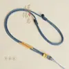 Cordão para Colar DIY com Mantra de Seis Caracteres, Amuleto de Buda Dourado Tecido à Mão, Pingente de Jade de Cera de Abelha, Cordão para Pendurar no Pescoço, Unissex