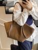 Bolsa de Grande Capacidade para Mulheres Verão 2025 Novo Estilo Simples e Versátil Bolsa de Ombro Único com Asas para Trabalho e Deslocamento Bolsa Tote