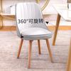 Silla de comedor nórdica de madera maciza, moderna y sencilla, para el hogar, para apartamento pequeño, estilo crema, con mesa y silla, respaldo suave y taburete.