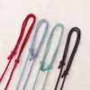 Cordón para collar de joyería de oro de doble lazo tejido a mano, cordón para colgante de jade cultural y creativo DIY, cadena para clavícula ajustable, cordón para colgar, venta al por mayor
