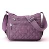 Bolso de Hombro Multicompartimento 2024 para Mujer Bolso Cruzado Creativo con Bordado de Rombos Bolsa de Nylon de Gran Capacidad Transfronteriza Venta al por Mayor Viajes