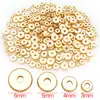 Contas de Abacus para Pneus Banhadas a Cobre Ouro Real 18K Contas com Furo Passante Contas Espaçadoras Acessórios para Joias DIY Pulseira Colar