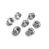5.5mm Blanco binaural 2 orejas forma D garra taladro cosido a mano Diamante accesorios de ropa bolsa de zapatos accesorios hechos a mano con cuentas Diamante
