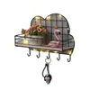Prateleira Decorativa de Parede em Formato de Nuvem para Sala de Estar, Suporte de Armazenamento de Parede Estilo Ins para Quarto na Parede ao Lado da Cama, Instalação Sem Furos