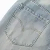 Jeans de Mezclilla Lavada para Hombre con Dobladillo Crudo Desgastado Roto, Estilo Callejero Retro Punk Degradado Vintage Rectos Holgados Pantalones Modernos