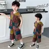 Conjunto de Camisa sin Mangas de Verano para Niños, Conjunto Elegante y Fresco de Dos Piezas para Niños, Ropa Fresca para Niños Pequeños y Medianos, Mayoreo