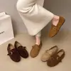 Zapatos casuales, mocasines de otoño, zapatos de vestir sencillos, zapatos de mujer, estilo coreano, con tacón oculto, cierre de hebilla, versátiles, retro, nuevo estilo 2026