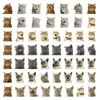 54 Adesivos de Expressões Faciais de Gato Populares Transfronteiriços da Amazon Pacote de Adesivos para Decorar Malas e Geladeiras, Decalques à Prova d'Água em Atacado
