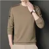 2025 Nueva Camiseta Sudadera Otoño Papá Cuello Redondo Jersey Ropa para Hombre Informal y Cómoda Sudadera Base para Hombre Ropa para Hombre