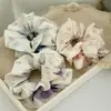 Goma para el pelo de estilo coreano con diseño de lunares y flores en ambos lados, Diadema dulce y de moda para coleta, Cuerda elegante para el pelo de celebridad de Internet