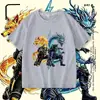 Nueva camiseta Weilong elegante de algodón puro de manga corta con estampado de delta, disponible en tallas grande, mediana y pequeña, corte holgado, top versátil de verano, moderno