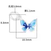 Prata de Lei S925 Cola Borboleta Colorida Rosa Azul Pingente Cordão de Contas DIY Material de Acessórios de Prata