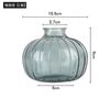 Jarrón pequeño transparente de vidrio en relieve simple nórdico para sala de estar, arreglo floral, flor seca, popular en línea, acuático, vintage, decoración floral