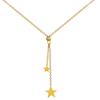 [Acero de Titanio Integral] Collar de Borla Estrella Estilo Normcore Horno Oro Real Femenino Popular Cadena Clavícula Accesorios