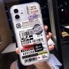 Etiqueta retro para funda de teléfono móvil Apple 15promax iPhone14 transparente 8plus todo incluido 12 personalidad