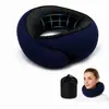 Almohada Popular con Espuma Viscoelástica en Forma de U Transfronteriza, Almohada de Viaje para el Cuello, Portátil y Plegable, Adecuada para Siestas en Avión y Soporte Cervical
