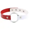Gargantilla de Cuero PU Punk Rock Estilo Europeo y Americano Círculo Gargantilla Accesorios Moda Chica Caliente Nightclub Accesorios para Mujer