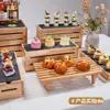 Soporte de Exhibición de Postres de Madera Estilo Chino Soporte de Exhibición de Platos Fríos para Buffet Soporte de Exhibición para Pausa del Té Hotel Banquete