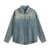 Camisa de Vestir Road Ancient 2025 Primavera Nueva Retro Japonesa Holgada para Parejas Mezclilla Lavada Manga Larga para Hombre y Mujer