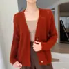 Zhenrong~ Cárdigan de Punto Hueco Herbalife 75% Cachemira + 25% Seda de Morera Cárdigan de Punto Chaqueta Suéter Ligera para Mujer