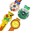 Medalhas de Metal Personalizadas, Medalhas de Liga de Zinco 3D Rotativas Pintadas, Lembranças Comemorativas para Chegadas de Maratonas Nacionais e Internacionais