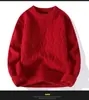 Novo suéter da moda para jovens, de caimento solto, marca jovem, suéter de tricô masculino, camiseta básica masculina de gola redonda, tricô masculino de gola semi-alta