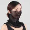 Suéter de cuello para mujer Verano Delgado Protector solar Variedad Bufanda pequeña de seda Protección para el cuello Todo-partido Máscara de manga para el cuello Bufanda multifuncional