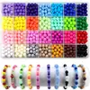 Cuentas acrílicas para dulces multicolor de 6/8 mm, cuadrícula de 24/28, accesorios para pulseras de cuentas hechas a mano DIY