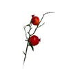 Rama Pequeña Artificial de Caqui Granada de 2 Púas Esquejes Cubo de la Fortuna de Fruta Artificial Enchufe para Bricolaje Fruta de Espuma Flor de Nochevieja Año Nuevo