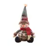 Decorações de Árvore de Natal Boneca de Desenho Animado Floco de Neve Boneca Xadrez Enfeites Penduráveis para Árvore de Natal Presentes de Feriado para Crianças
