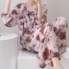 Novos Pijamas de Algodão e Seda para Primavera, Outono e Verão para Mulheres, Calças de Manga Longa, Trajes Finos de Verão Frescos para Confinamento Atacado