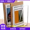 Porta revistas de escritorio acrílico, organizador de archivos vertical, estante de almacenamiento de escritorio, porta revistas, transparente