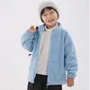 Nueva chaqueta de forro polar para otoño e invierno para niños, de doble capa, engrosada, cálida y elegante