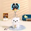 Boneca de Pelúcia Preto e Branco Chaveiro Gatinho Boneca de Desenho Animado Criativa Casal Acessórios para Mochila Dia das Crianças Cerimônia de Acompanhamento