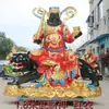 O templo dedicado ao deus da riqueza resina Buda deus da fortuna montado em tigre Zhao Gong Ming Wu deus da riqueza 1,6 metros 1,8 metros