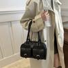 Bolso de mujer estilo Hong Kong, estilo occidental, retro, de gran capacidad, estilo coreano, informal, para ir al trabajo, con almohada para el hombro y las axilas, 2024