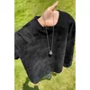 Coleção Outono 2026: Camiseta Oversized de Manga Longa com Gola Redonda Estilo Hong Kong, tamanhos M-5X, HT26896 - Especial P18
