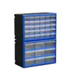 Gabinete de Almacenamiento Combinado Azul Tipo Cajón Caja de Piezas Tornillos Componentes Herramientas Caja de Almacenamiento de Plástico Clasificación Montable en Pared