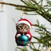Pingente de mochila com pingente de gatinho criativo de Natal para decoração de casa e presente de Natal