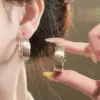 Pendientes Geométricos Exagerados de Lunares Circulares Europeos y Americanos para Mujer, Estilo Fresco, Versátiles, Pendientes Metálicos Personalizados, Pendientes Elegantes Retro