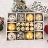 Ventas calientes transfronterizas creativas 6 juegos de 12 adornos de bolas navideñas pintadas colgante de decoraciones navideñas bola de plástico en caja