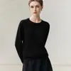 Suéter 100% cachemira pura para mujer, cuello redondo, corte holgado, versátil, diseño minimalista, con un tacto suave y cómodo, de manga larga, estilo pull-over, perfecto como capa base
