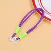 Muñeca de Cuerda Tejida Llavero de Cuerda Relleno Cadena Doble Capa para Teléfono Móvil Mosquetón de Nylon Accesorios Colgantes Hechos a Mano para Teléfono Móvil