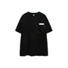 Oferta Especial Liquidação Sem Devoluções ou Trocas Streetwear Marca Tendência Camiseta de Manga Curta com Bolso Unissex Gola Redonda Tendência Camiseta 100% Algodão T265