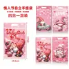 Bolsa Original para Galletas, Dulces o Regalos con Forma de Corazón Transparente y Oso para el Día de San Valentín con Cierre Retorcido Bolsa Plana Opp Bolsa para Snacks Golosinas Regalo