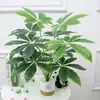 Flores Artificiales para Decoración de Sala de Estar, Plantas Verdes Falsas de Pie para Dormitorio, Macetas de Flores Falsas, Artículos Decorativos, Hojas de Monstera para Decoración de Interiores
