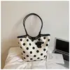 Bolso de Mano de Gran Capacidad con Lunares Shuai Mi Jia para Mujer, Nuevo de Verano 2026, Bolso de Hombro o Axila de Alta Costura a la Moda